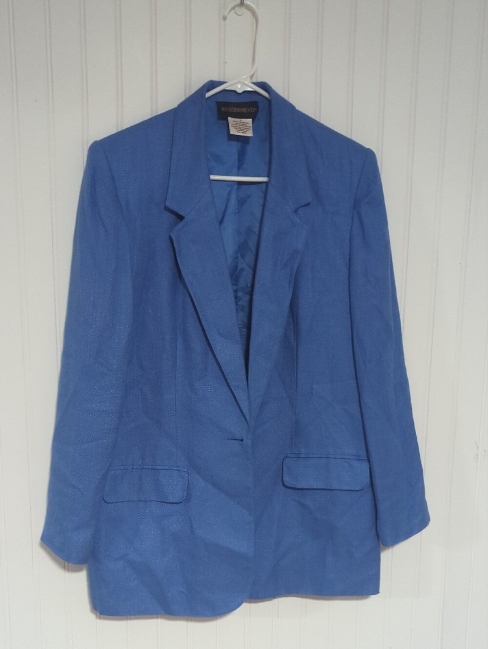 Requirements Blue Women's Single-Button Blazer